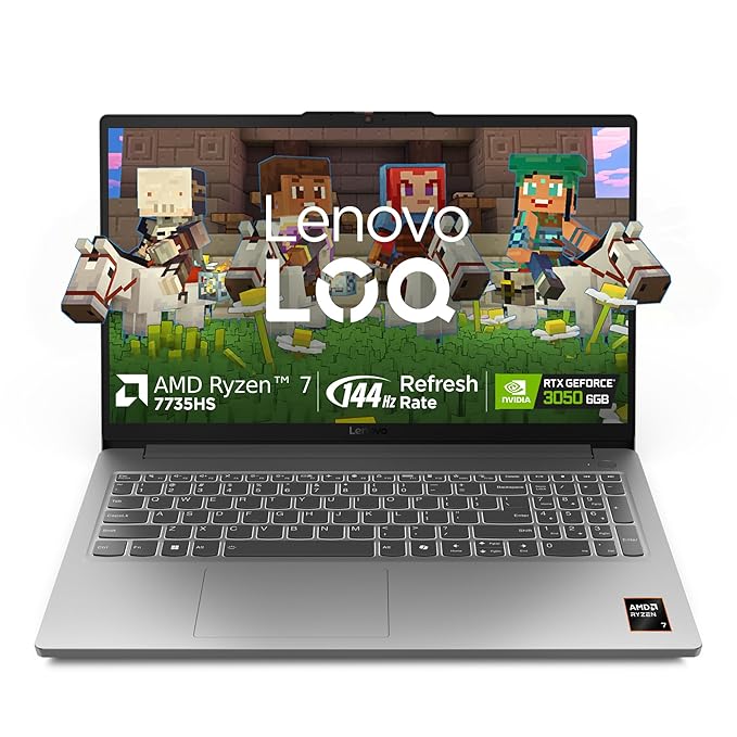 71uIKhayZPL._SX679_ Lenovo LOQ Essential AMD Ryzen 7 7735HS Laptop - Image 1