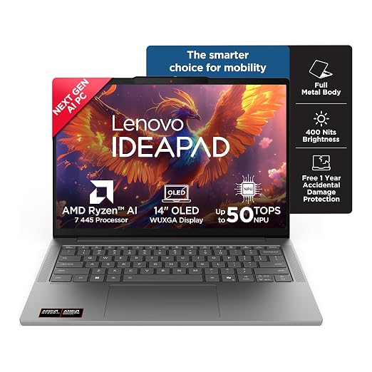 818Y802XEaL._SX522_ Lenovo IdeaPad Slim 5 AMD Ryzen AI 7 445 Laptop - Image 1