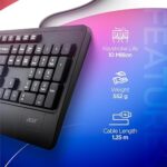 WIRED KEYBOARD &MOUSE PALM REST BLACK 05 ACER (ZC.A01SI.2DQ) - Image 3