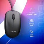 WIRED KEYBOARD &MOUSE PALM REST BLACK 05 ACER (ZC.A01SI.2DQ) - Image 6