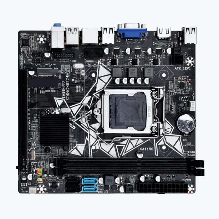 ZEB-H81M2-pic1 MOTHER BOARD H81 M2 ZEBRONICS - Image 1