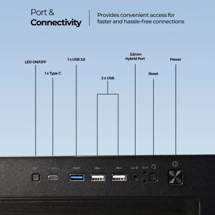 GAMING CABINET APEX 10 BLACK ZEBRONICS - Image 2