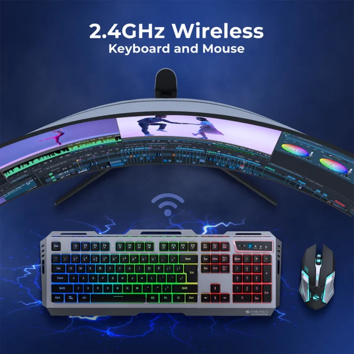 KEYBOARD & MOUSE W/L TRANSFORMER PRO BLK ZEBRONICS - Image 4