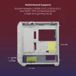 GAMING CABINET ROGUE WHITE ZEBRONICS - Image 7