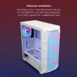 GAMING CABINET ROGUE WHITE ZEBRONICS - Image 6
