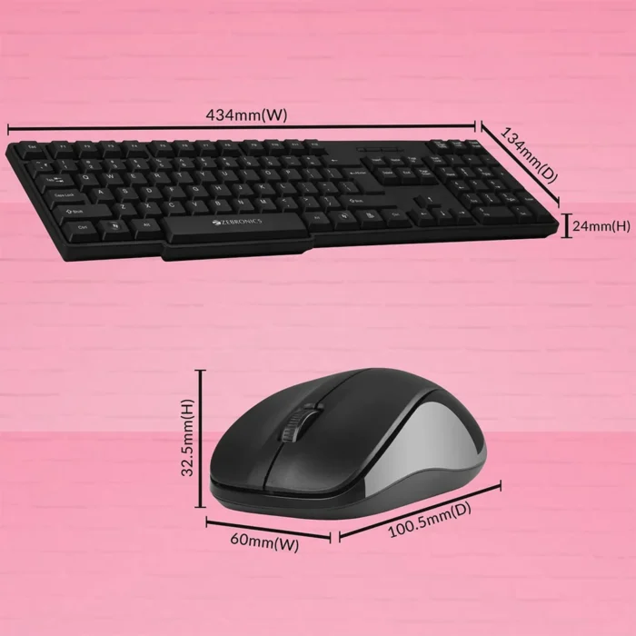 zeb-companion107-pic4 W/L KEYBOARD&MOUSE COMBO COMPANION 107 ZEBRONICS - Image 1