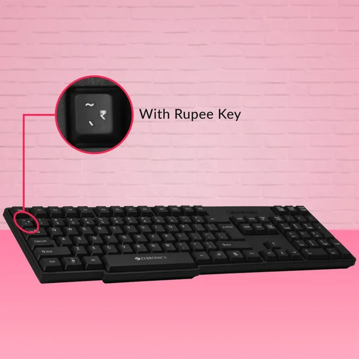 W/L KEYBOARD&MOUSE COMBO COMPANION 107 ZEBRONICS - Image 3