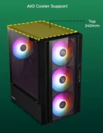 GAMING CABINET CORA G BLACK ZEBRONICS - Image 4
