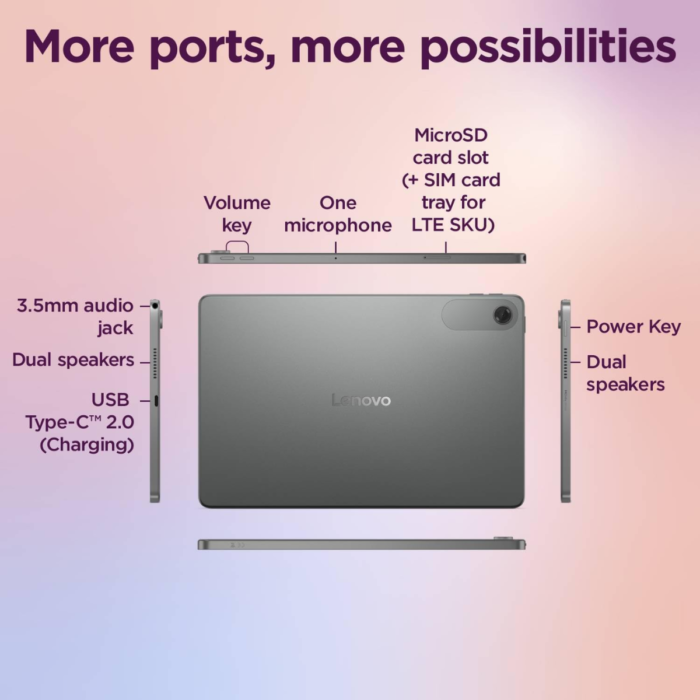 Lenovo Tab 10.1 Inch 4G LTE WUXGA Display (ZAEJ0054IN) - Image 3