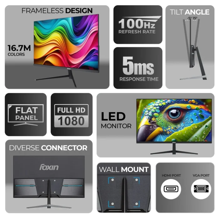 Foxin Elite 22-Inch Full HD LED Monitor – FM 4010 - Image 5