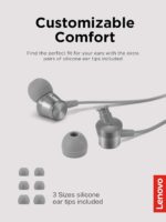 Lenovo 300 Wired USB-C In-Ear Headphones – Grey (GXD1J77353) - Image 3