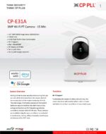 CP PLUS EzyKam+ 3MP Wi-Fi Pan-Tilt Security Camera (CP-E31A) - Image 2