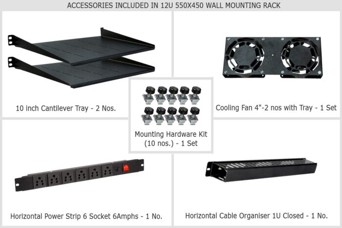 D-Link 12U Wall Mount Network Rack NWR-12U-5545-GR - Image 2