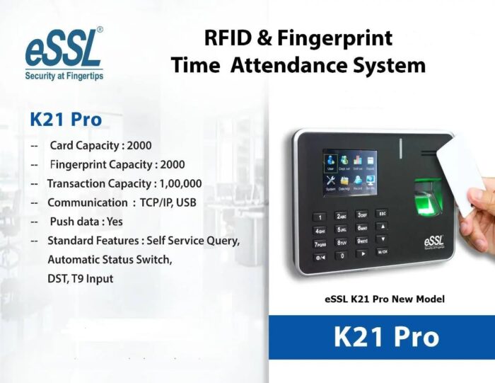 ESSL K30 Pro Fingerprint & RFID Attendance Machine with Access Control - Image 5