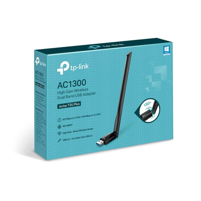 TP-Link Archer T3U Plus AC1300 High Gain Dual-Band USB Wi-Fi Adapter - Image 4