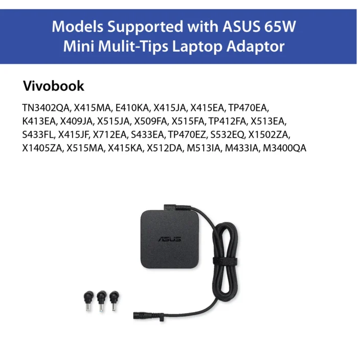 ASUS U65W-01 65W Universal Mini Multi-Tip Laptop Adapter - Image 5