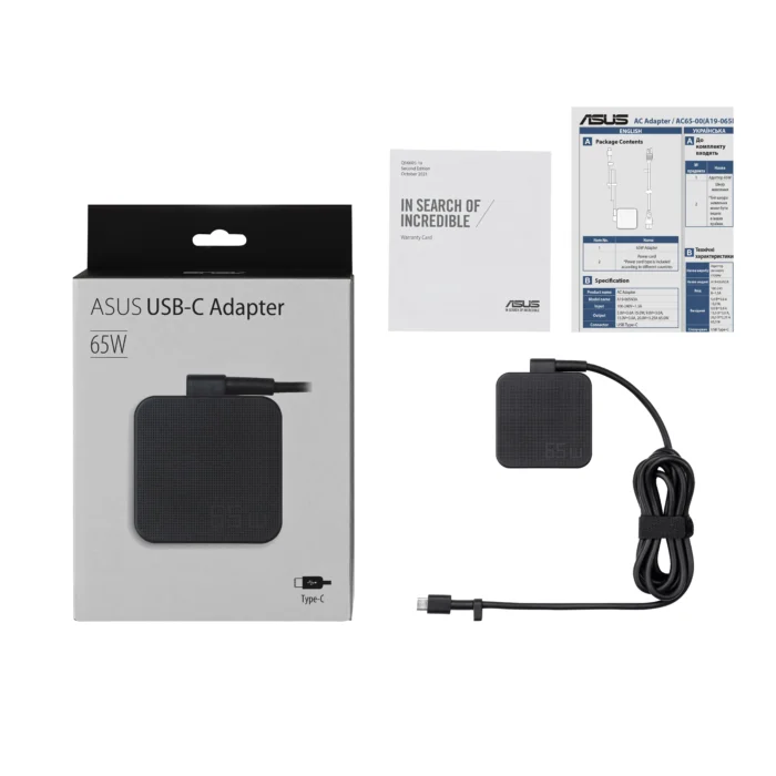 ASUS AC65-00 65W USB Type-C Laptop Adapter - Image 2
