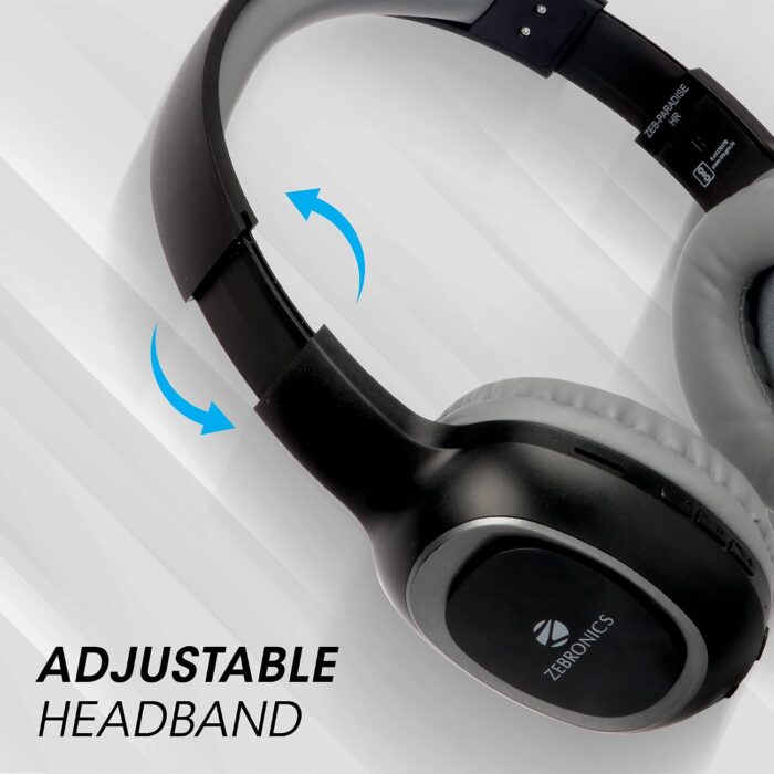Zebronics ZEB-PARADISE BT Wireless Over-Ear Headphone with Mic – Black - Image 3