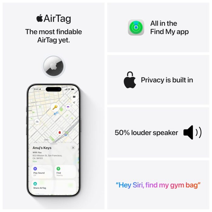 Apple AirTag (2nd Generation) – 1 Pack MFE94ZF - Image 3