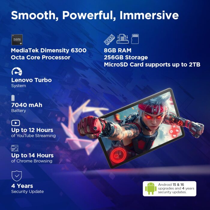 Lenovo Idea Tab 11-inch 5G Tablet with Pen & Folio Case TB336ZU (ZAFM0782IN) - Image 7