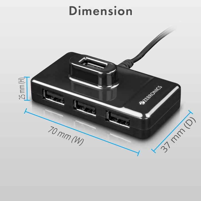 Zebronics ZEB-100HB 4-Port USB 2.0 Hub - Image 2