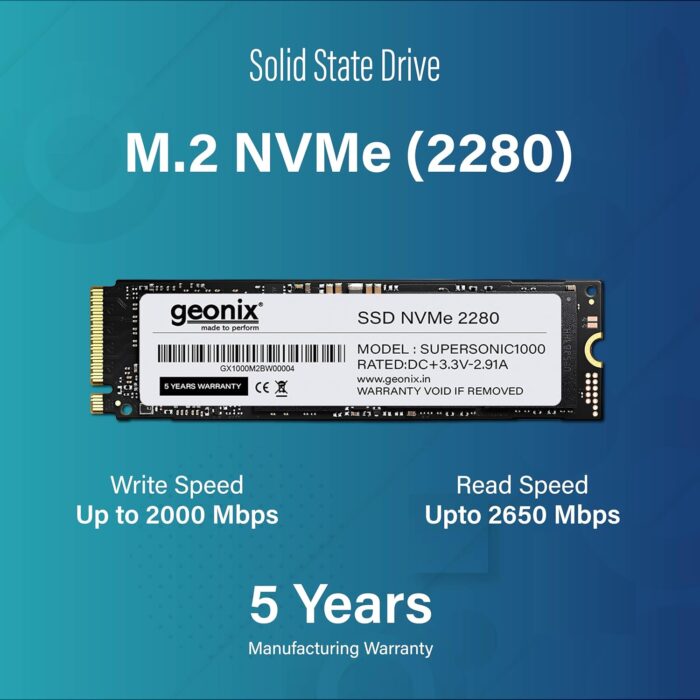 Geonix 256GB NVMe M.2 2280 SSD - Image 3