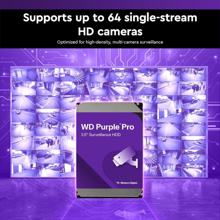WD HARD DISK 18TB SATA SURVELLIANCE – WD181PURP - Image 4