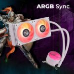 Zebronics 240mm ARGB AIO Liquid CPU Cooler ZEB-AIO240AW – White - Image 3