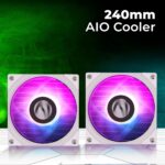 Zebronics 240mm ARGB AIO Liquid CPU Cooler ZEB-AIO240AW – White - Image 6