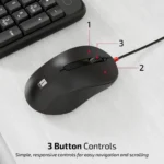 iBall ClickSet 220 Wired Keyboard and Mouse Combo – Black - Image 3