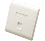 DIGISOL Single Port Face Plate – Modular Straight Shuttered - Image 2