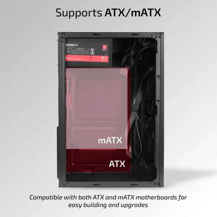 iBall ATX AT:100CD PC Cabinet with Power Supply - Image 6