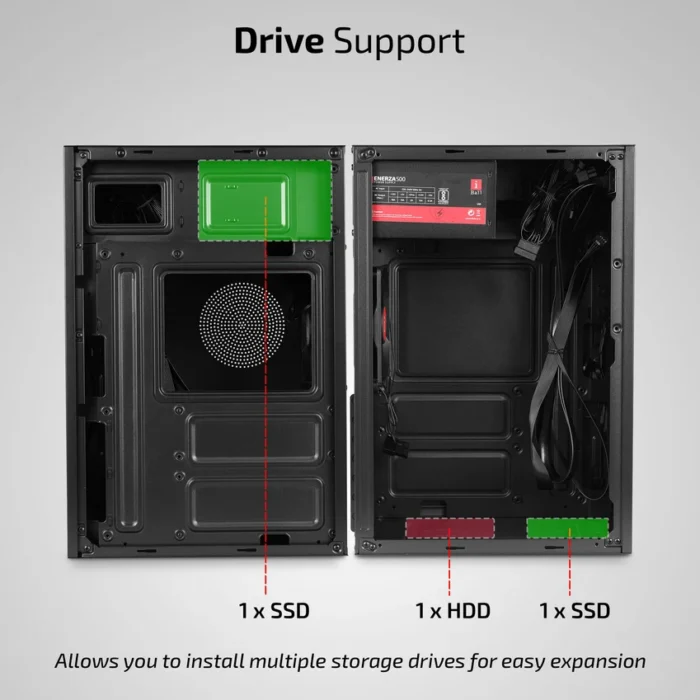 iBall ATX AT:100CD PC Cabinet with Power Supply - Image 4