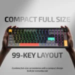 iBall QWERTY S600 Hybrid Wireless RGB Keyboard – Black - Image 4
