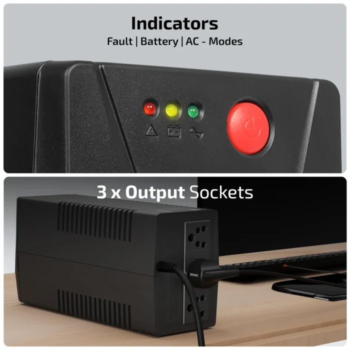 iBall Nirantar UPS-621V – 600VA/360W Power Backup UPS - Image 4