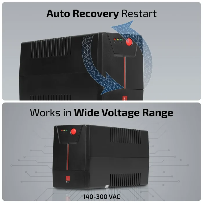 iBall Nirantar UPS-621V – 600VA/360W Power Backup UPS - Image 3