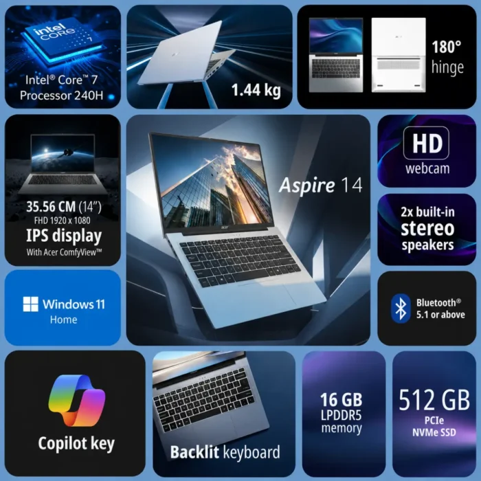 Acer Aspire 14 AS14H-53 Laptop – Intel Core 7 UN.36CSI.00B - Image 8