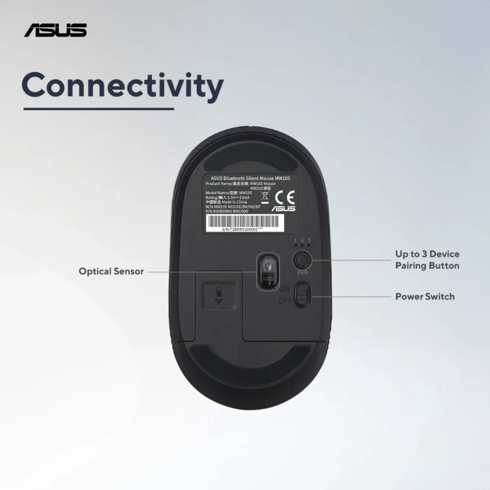 ASUS MW105 Wireless Silent Mouse - Image 3