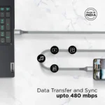 Lenovo USB-A to USB-C Aramid Braided Cable 1.2m (GX91H57112) - Image 2