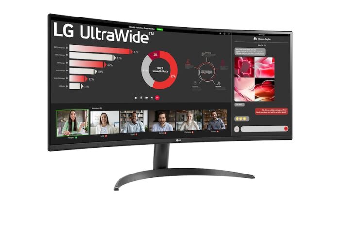 LG =Curved UltraWide WQHD Monitor – 34WR50QK-B - Image 5